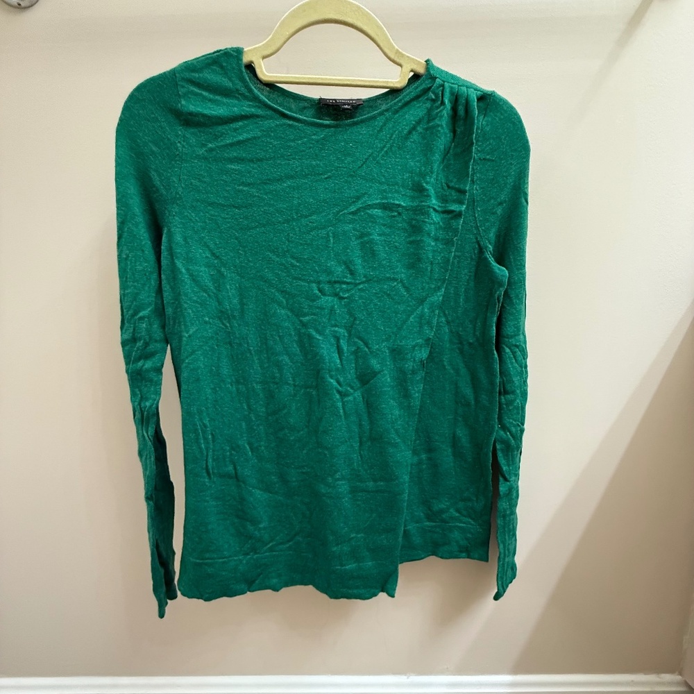 Green Asymmetrical Sweater, The Limited, XS